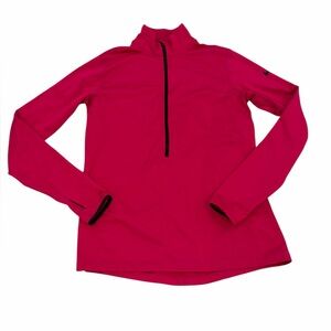 NIKE PRO | women’s dri fit half zip pink pullover size XL